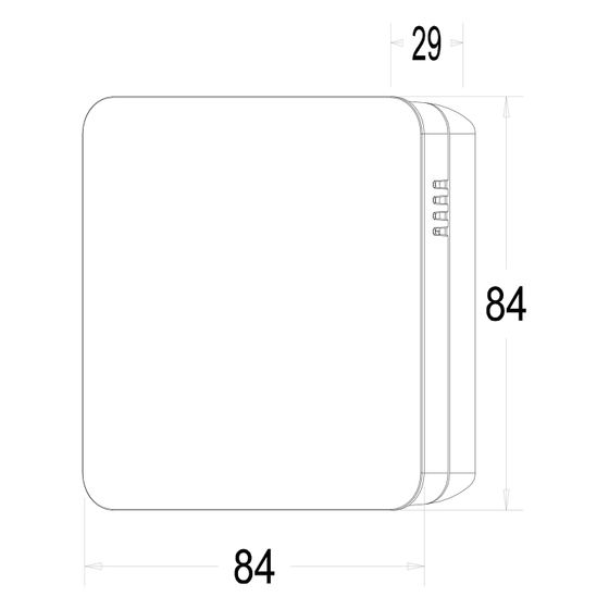Roth Funk-Raumbediengerät Touchline SL Plus, 84x84x26mm, IP20, Weiß, 1135010163