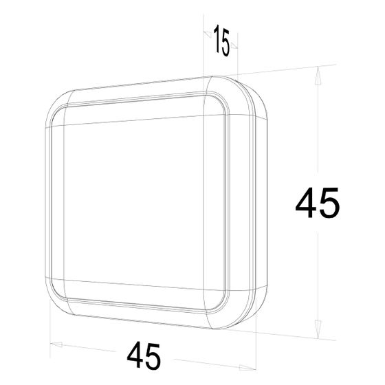 Roth Funk-Raumsensor Touchline SL Sensor Mini, 45x45x16mm, IP20, Weiß, 1135010165