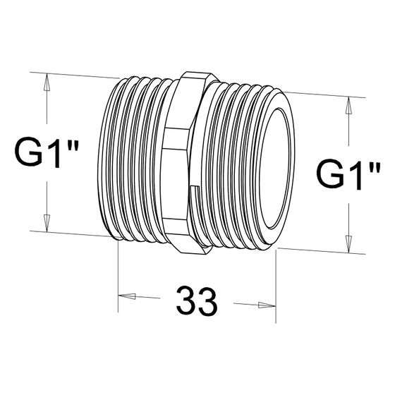 Roth Doppelnippel G1