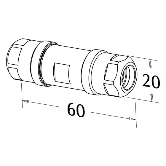 Roth Kupplung CC Compact 11mm gerade, 11mm, Messing, 1135003446