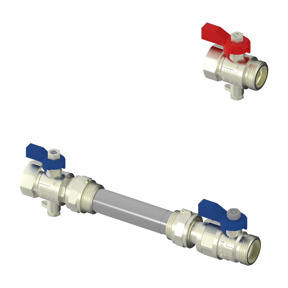 Roth Anschlussset Wärmemengenzähler waagerecht, vernickelt, 1135010092... ROTH-1135010092 4037115071874 (Abb. 2)