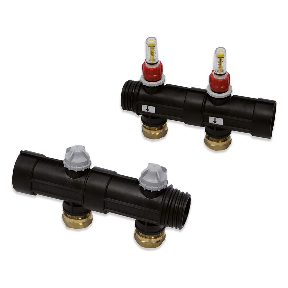 Roth Industrieverteiler Kunststoff, 2 Gruppen, mit Durchflussanzeige, G 1 1/2" x G 3/4... ROTH-1135010557 4037115091285 (Abb. 3)