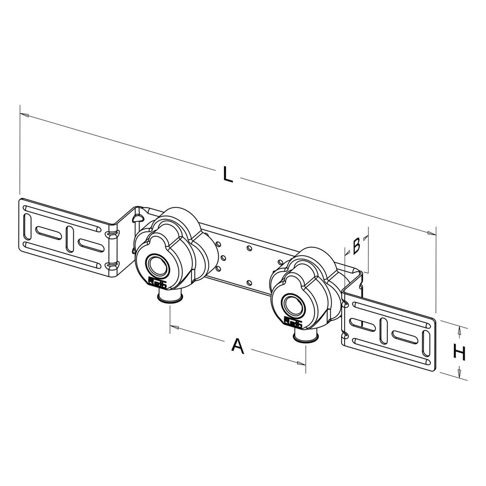 Roth Wandscheibenset Typ I/SE Messing, 17mm x G 1/2" IG, Stichmaß 153mm... ROTH-1135006228 4037115030970 (Abb. 2)