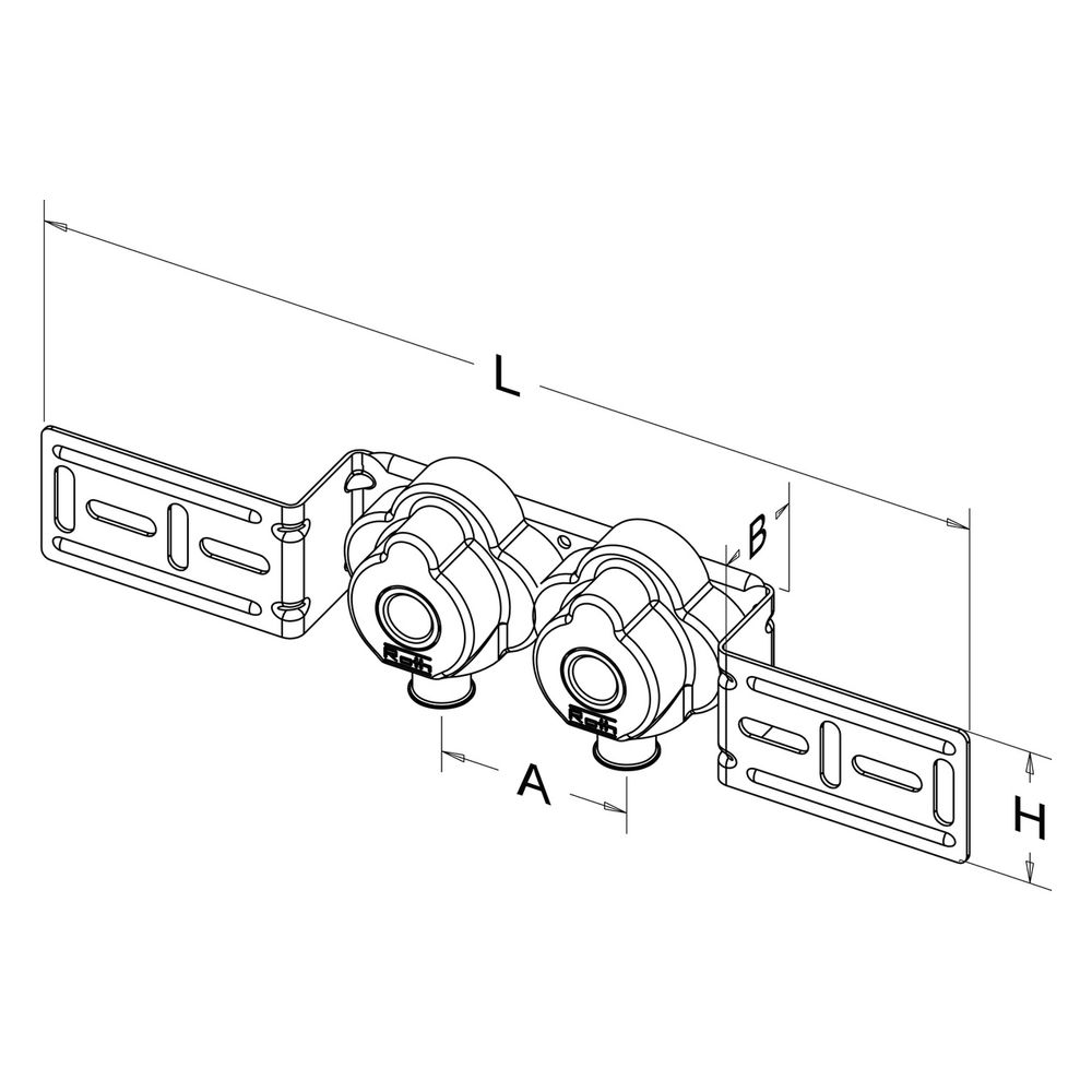 Roth Wandscheibenset Typ I/SE Messing, 17mm x G 1/2" IG, Stichmaß 80mm... ROTH-1135006231 4037115031007 (Abb. 2)