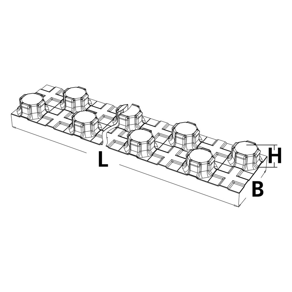 Roth Befestigungsstreifen, 1200x100x20mm, Kunststoff, 1115007891... ROTH-1115007891 4037115021565 (Abb. 2)