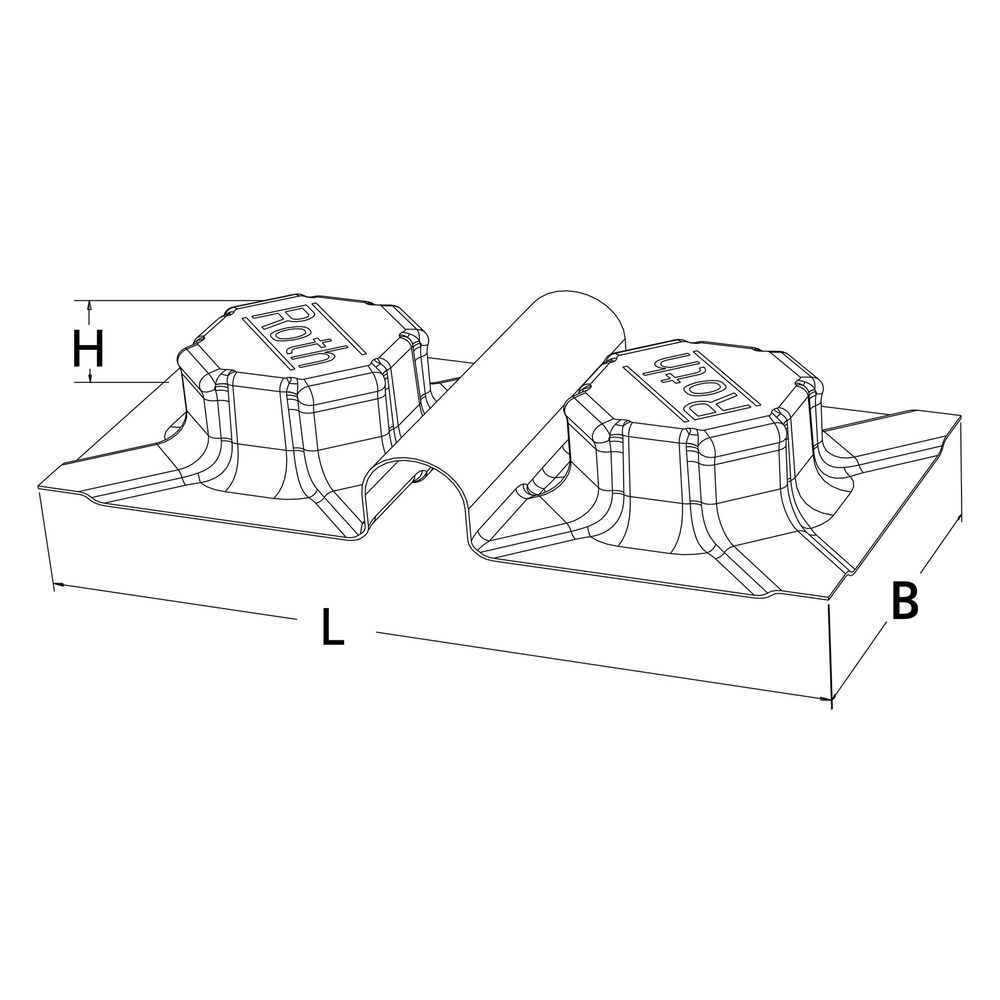 Roth Diagonalbefestigung, 140x70x20mm, Kunststoff, unbehandelt, 1115007909... ROTH-1115007909 4037115021428 (Abb. 2)