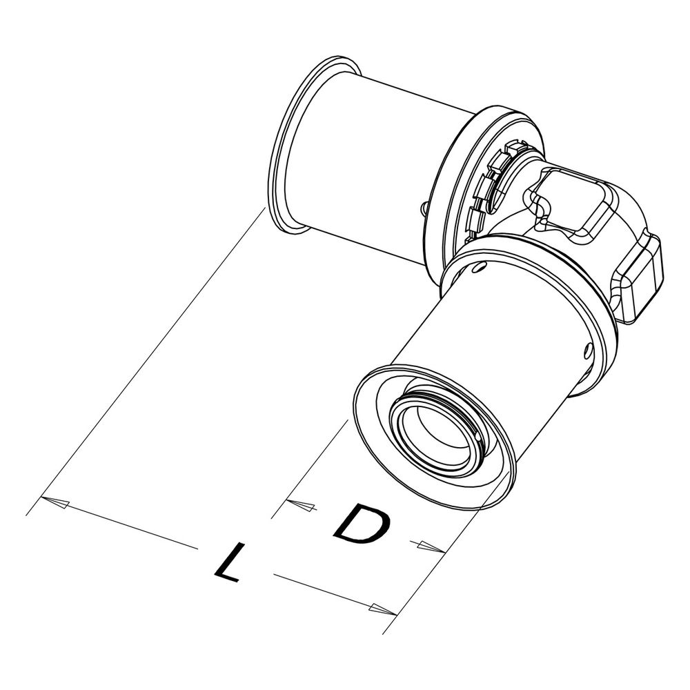 Roth Presswinkel 90 Grad PPSU, 20x20mm, Grau, 1115005560... ROTH-1115005560 4037115006173 (Abb. 2)