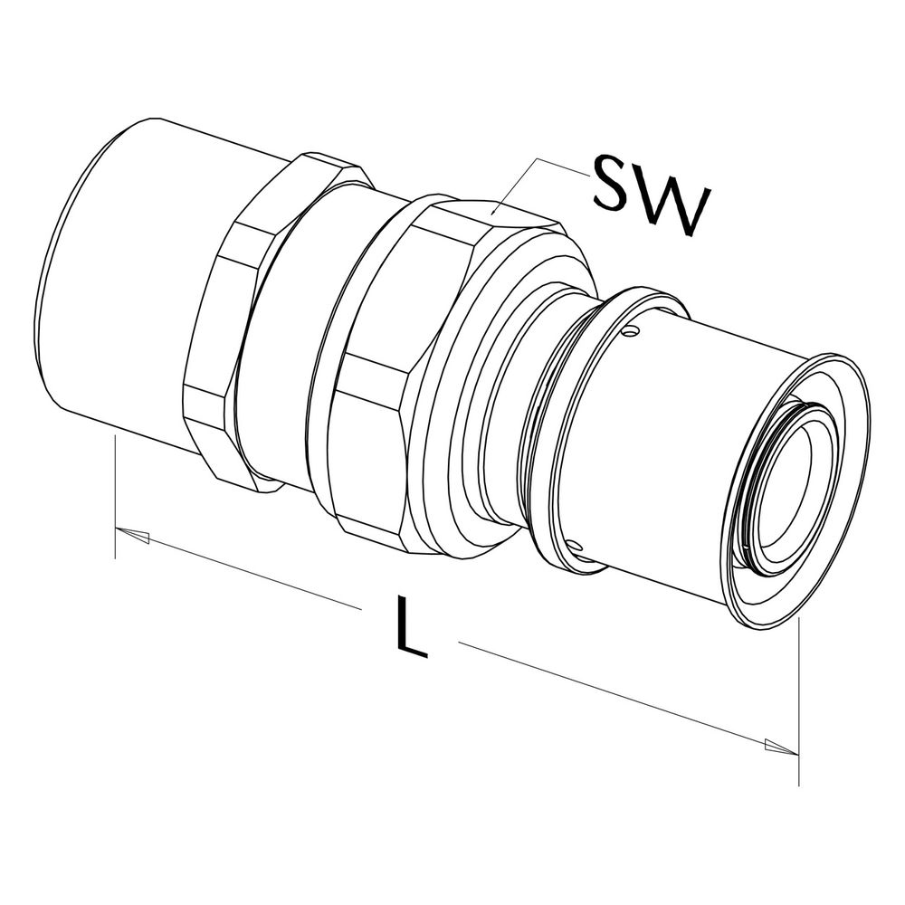 Roth Geräteverschraubung gerade, 25mm x 1" AG, Messing, 1115005395... ROTH-1115005395 4037115001567 (Abb. 2)