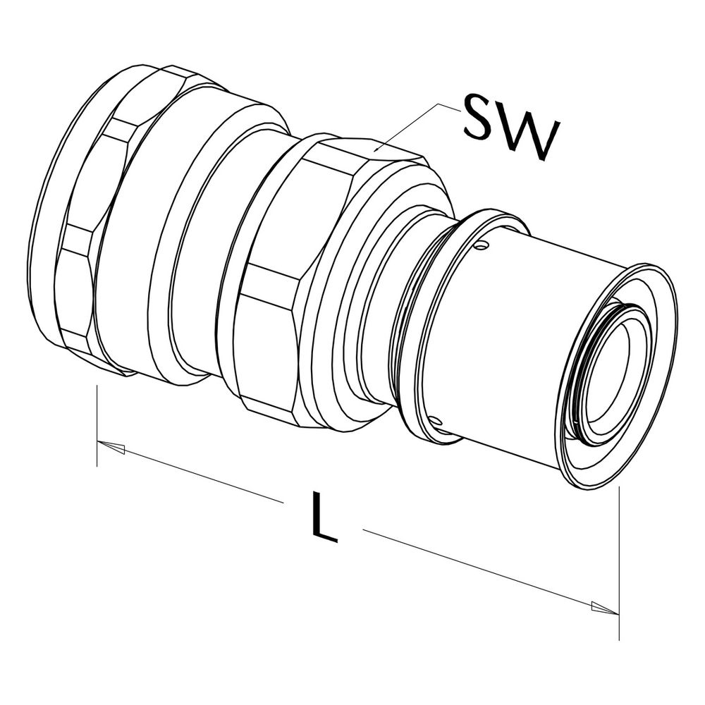 Roth Geräteverschraubung gerade, 20mm x 1" IG, Messing, 1115005394... ROTH-1115005394 4037115001604 (Abb. 3)