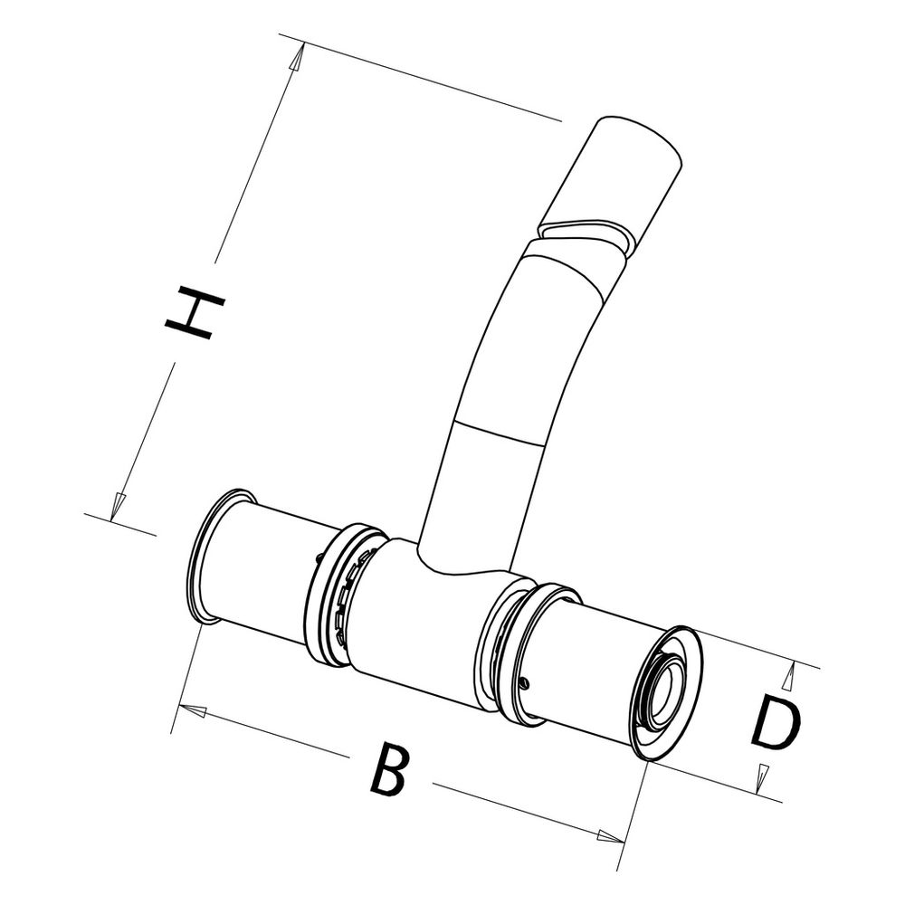 Roth Heizkörper-Anschluss-T-Stück, 14mm, 300mm, Messing, Grau, 1135000398... ROTH-1135000398 4037115001925 (Abb. 2)
