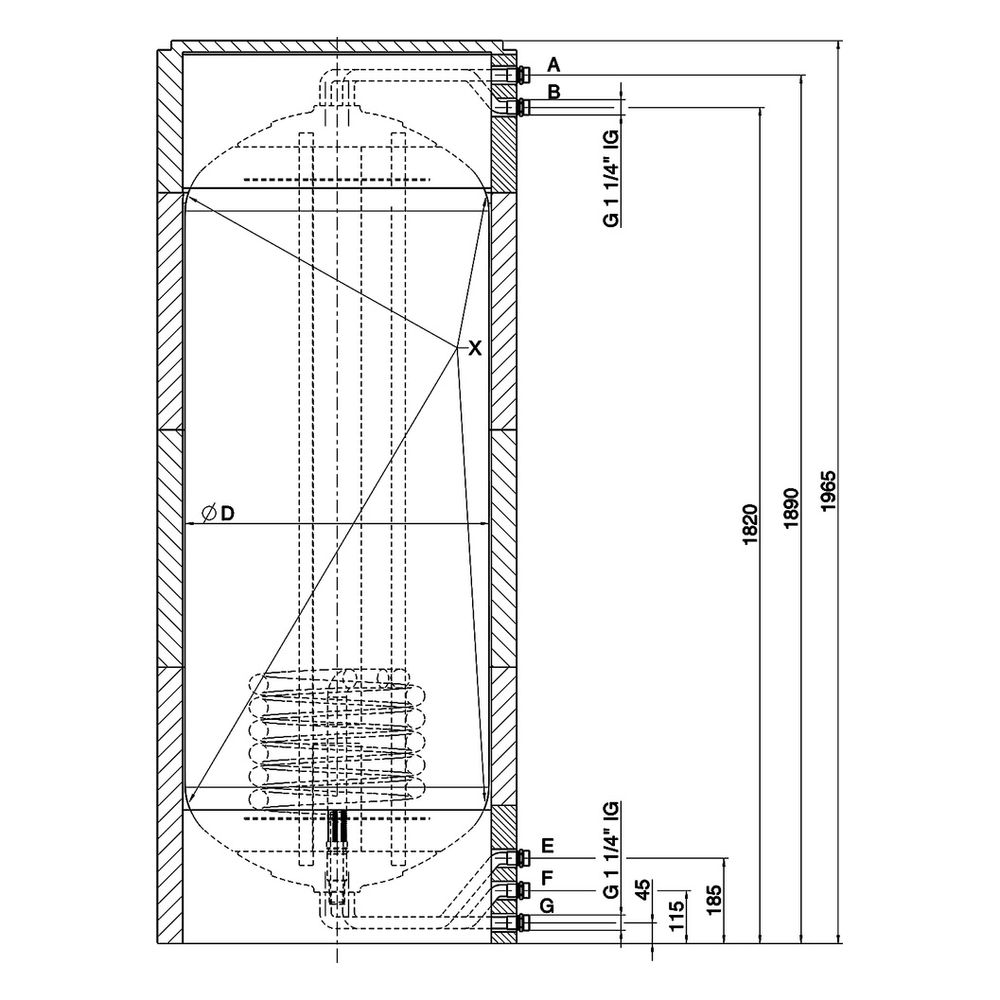 Roth Solarspeicher Quadroline TQ-S 325, 321L Volumen, Solar-Wärmetauscher 1,5m2... ROTH-1115009465 4037115035616 (Abb. 2)