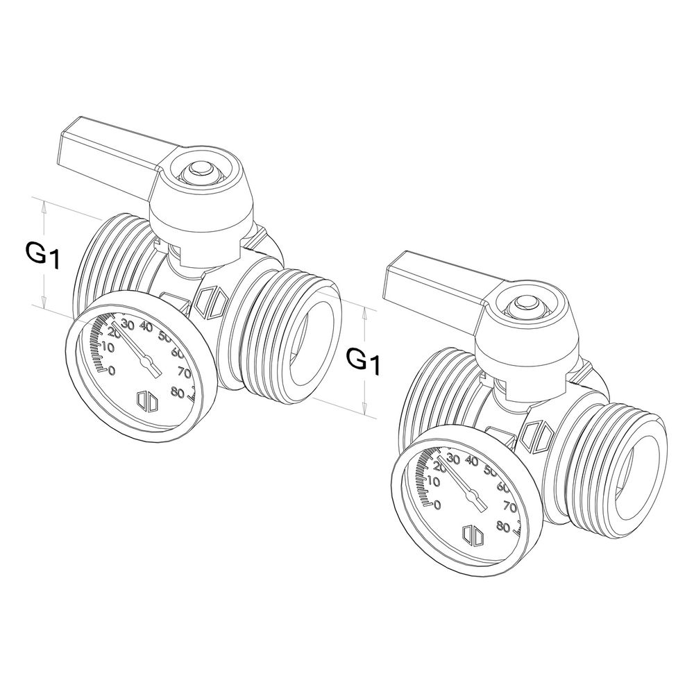 Roth Kugelhahnset, 1", 1135010081... ROTH-1135010081 4037115071768 (Abb. 2)