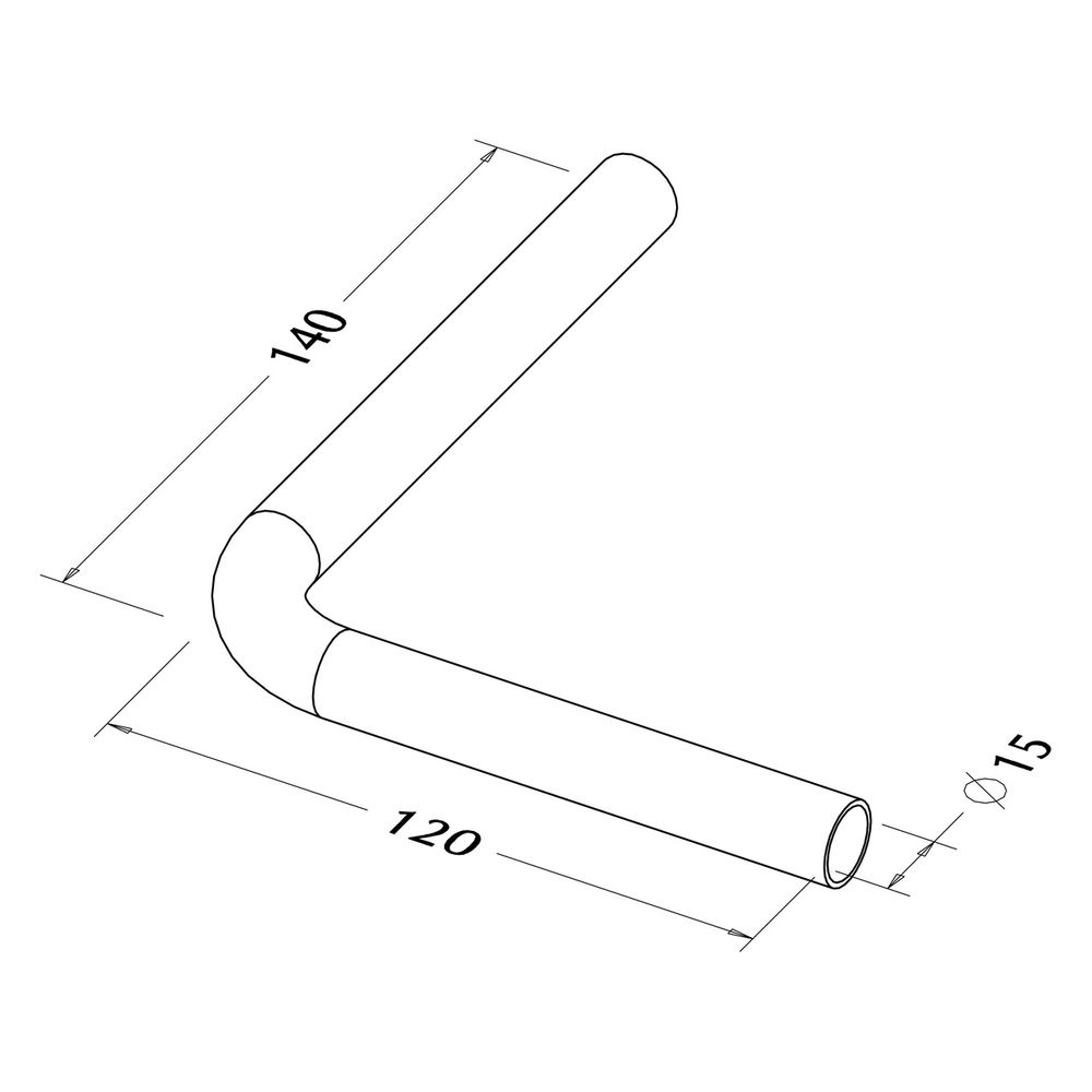 Roth Passbogen 90 Grad, 15mm, 120x140mm, vernickelt, 1135000465... ROTH-1135000465 4037115002199 (Abb. 2)