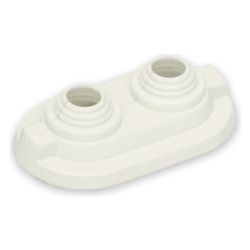 Roth Doppelrosette, Achsabstand 50mm, Kunststoff, Weiß, 1135000369... ROTH-1135000369 4037115002946 (Abb. 1)