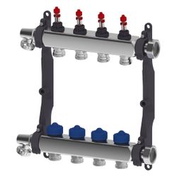 Roth Heizkreisverteiler Edelstahl, 4 Gruppen, G 1" IG, 300x330x65mm, 1135009999... ROTH-1135009999 4037115071195 (Abb. 1)