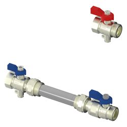 Roth Anschlussset Wärmemengenzähler waagerecht, vernickelt, 1135010092... ROTH-1135010092 4037115071874 (Abb. 1)
