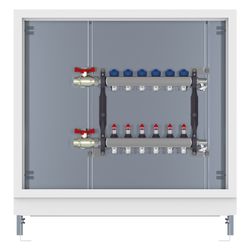 Roth Verteilerstation HK 11 UP, 11 Gruppen, Edelstahl, 950x150x790-880mm, Kugelhahn G ... ROTH-1115011511 4037115078385 (Abb. 1)