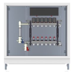 Roth Verteilerstation HK 12 UP, 12 Gruppen, Edelstahl, 950x150x790-880mm, Basicline AM... ROTH-1115011557 4037115078842 (Abb. 1)