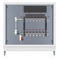 Roth Verteilerstation HK 15 UP, 15 Gruppen, Edelstahl, 1150x150x790-880mm, Basicline A... ROTH-1115011590 4037115079177 (Abb. 1)