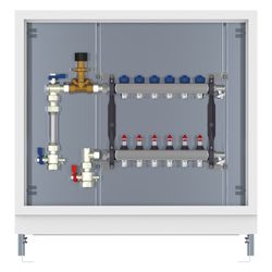 Roth Verteilerstation HK 12 UP, 12 Gruppen, Edelstahl, 1150x150x790-880mm, WMZ-Set 2 K... ROTH-1115011631 4037115079580 (Abb. 1)