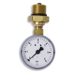 Roth Manometer für Industrieverteiler, 0-10 bar, 50mm, 1/2", Messing, 1135006353... ROTH-1135006353 4037115032028 (Abb. 1)