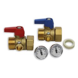 Roth Kugelhahnset, 1", gerade, 1", PN 6, Messing, vernickelt, 1150008821... ROTH-1150008821 4037115047367 (Abb. 1)