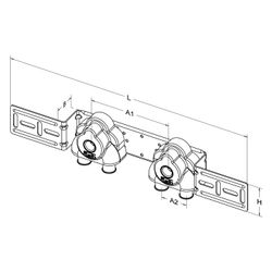 Roth U-Wandscheibenset, 17mm x 1/2" IG 153mm, Messing, 1135007335... ROTH-1135007335 4037115037047 (Abb. 1)