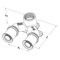 Roth U-Wandscheibe 17mm x 1/2" IG x 17mm, 10 bar, Messing, 1135009115... ROTH-1135009115 4037115062131 (Abb. 1)