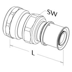 Roth Geräteverschraubung gerade, 20mm x 1" IG, Messing, 1115005394... ROTH-1115005394 4037115001604 (Abb. 1)