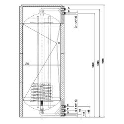 Roth Solarspeicher Quadroline TQ-S 325, 321L Volumen, Solar-Wärmetauscher 1,5m2... ROTH-1115009465 4037115035616 (Abb. 1)