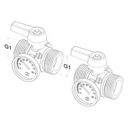 Roth Kugelhahnset, 1", 1135010081... ROTH-1135010081 4037115071768 (Abb. 1)