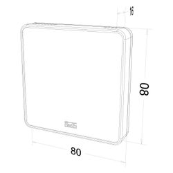 Roth Funk-Raumsensor Touchline SL, 80x80x17,4mm, IP20, Weiß, 1135010164... ROTH-1135010164 5702000144191 (Abb. 1)