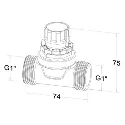 Roth Strangregulierventil G1", 140x85mm, PN 6, Bronze, 1135010371... ROTH-1135010371 4037115079870 (Abb. 1)