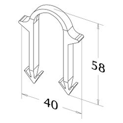 Roth Rohrhalter Typ A, 16-20mm, Kunststoff, 1135000254... ROTH-1135000254 4037115091728 (Abb. 1)