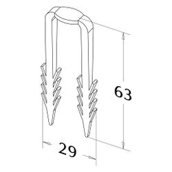 Roth Haltenadel für Rohrfix, 63x29mm, 1135003292... ROTH-1135003292 4037115012242 (Abb. 1)