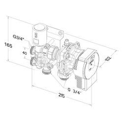 Roth Kleinflächenregelstation Festwertregelung, 215x165x102mm, 6 bar, 10-45 Grad C, Me... ROTH-1135004000 4037115017230 (Abb. 1)