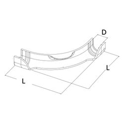 Roth Rohrführungsbogen, 20mm, Kunststoff, unbehandelt, 1135004597... ROTH-1135004597 4037115021916 (Abb. 1)