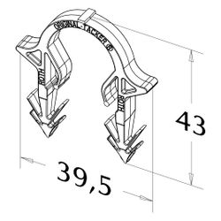 Roth Tacker-Klips Original, 14-20mm, Kunststoff, 1135006302... ROTH-1135006302 4037115031816 (Abb. 1)