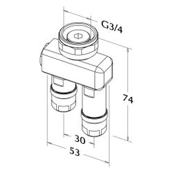 Roth Y-Stück CC Compact 11mm, DN 8, Messing, 1135006678... ROTH-1135006678 4037115033162 (Abb. 1)