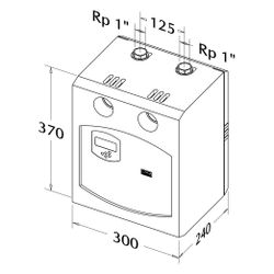 Roth Regelstation RKR 3 H/K, 370x300x241mm, 18kW, 6 bar, Messing, 1135007221... ROTH-1135007221 4037115035548 (Abb. 1)