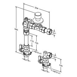 Roth Differenzdruckregler WMZ-Einbau-Set senkrecht, 1", 1135007438... ROTH-1135007438 4037115083150 (Abb. 1)