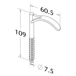 Roth Dübelhaken ED einlappig, Kunststoff, schwarz, 1135000356... ROTH-1135000356 4037115002649 (Abb. 1)