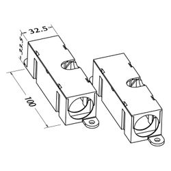 Roth Anschlussdose T, 14mm/17mm/20mm, Kunststoff, matt, 1135001388... ROTH-1135001388 4037115002007 (Abb. 1)