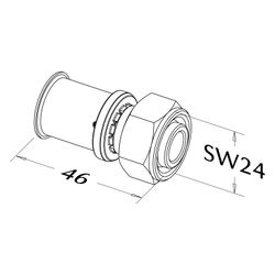 Roth Übergangsstück Geberit MeplaFix gerade, 17 x 1/2" x 17, Messing, 1135007223... ROTH-1135007223 4037115035555 (Abb. 1)