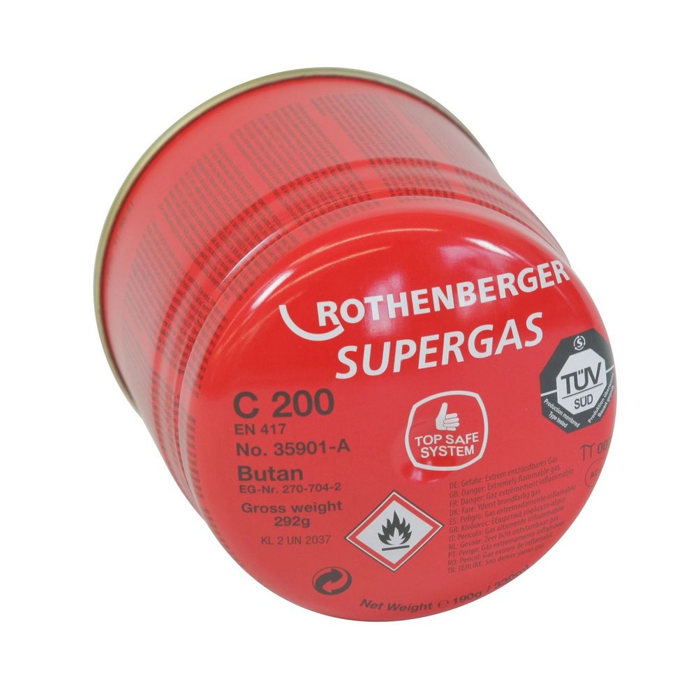 Rothenberger Gaskartusche C200 A Sicherheitssystem 330 Milliliter Butan Propan G... ROTHENBERGER-035901-A 4004625390627 (Abb. 2)