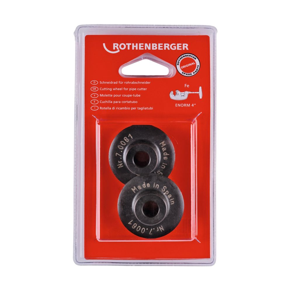 Rothenberger Enorm Schneidrad 4 Zoll 2 Stück Rohrschneider Ersatzteil... ROTHENBERGER-070061D 4004625007082 (Abb. 2)