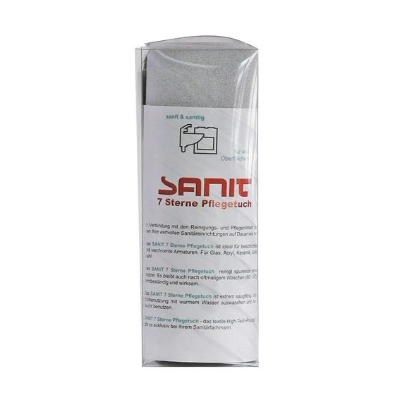 Sanit 7-Sterne Pflegetuch streifenfrei, Profi-Reinigungstuch ideal zur Pflege empfindlicher Oberflächen, Hohe Saugfähigkeit