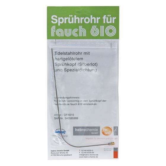 Sanit Sprührohr für Fauch 610 zur Verlängerung aus Edelstahl, 1 Stück