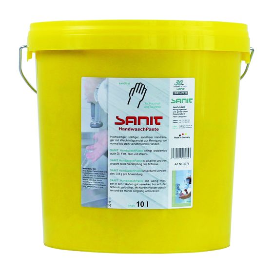 Sanit Handwaschpaste sandfrei 10 l Eimer Reinigungspaste