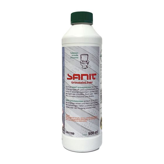 Sanit Urinsteinlöser für Ablagerungen in WCs und Urinalen 500ml Flasche